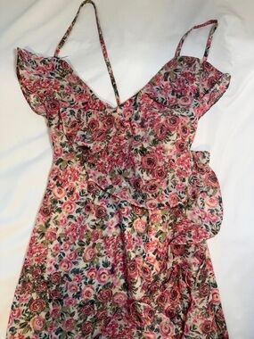 Mahina Floral Pink Ruffle Sundress